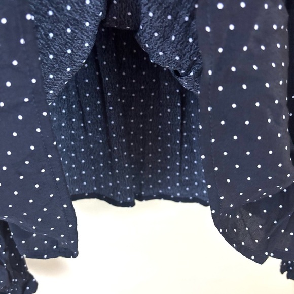 NWT GAP Black/Polkadot Rayon Square Neck Off Shoulder Peplum Peasant Top (XXL) - Picture 11 of 15
